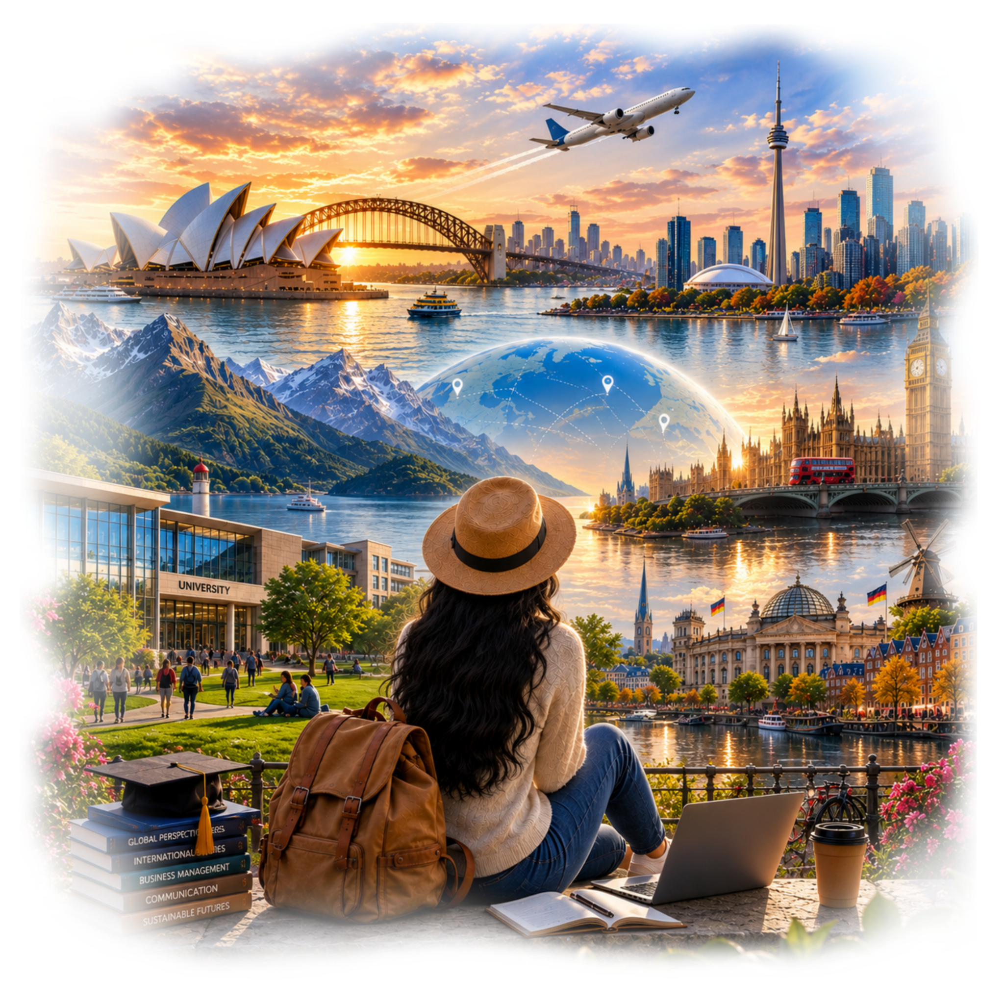 International student considering study destinations around the world